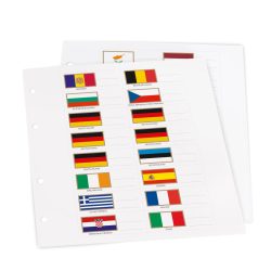 Leuchtturm NUMIS éremtartó lap 3 komplett EURO forgalmi érmesorozathoz - zászló szett csomag/2db