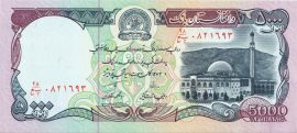 Afganisztán 1993. 5000 Afghanis-UNC