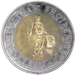 Albánia-2023-100 Leke-Bimetál-UNC-Pénzérme