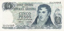 Argentina 1974-1976. 5 Pesos-UNC