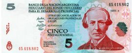 Argentina 2001. 5 Pesos-UNC