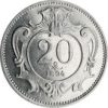 Ausztria-1892-1914-20 Heller-Nikkel-VF-Pénzérme