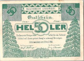 Ausztria 1920. 50 Heller-Königswiesen-VF 
