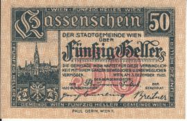 Ausztria 1920. 50 Heller-Wien-VF 