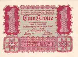 Ausztria 1922. 1 Kronen-UNC