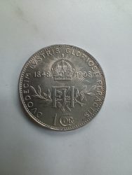 Ausztria-1908-1 Corona-Ezüst-Pénzérme