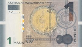 Azerbajdzsán 2009-2017. 1 Manat-UNC