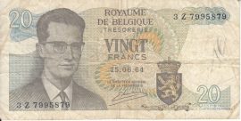 Belgium 1964. 20 Francs-VG Belgium 1964. 20 Francs-VG