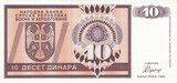 Bosznia-Hercegovina (Srpska) 1992. 10 Dinara -UNC
