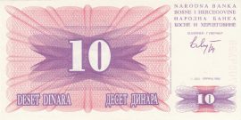Bosznia-Hercegovina 1992. 10 Dinara -UNC