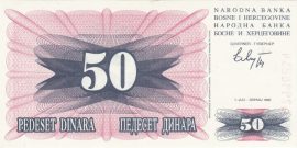 Bosznia-Hercegovina 1992. 50 Dinara -UNC