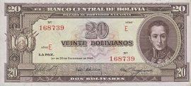 Bolívia 1945. 20 Bolivianos-VG