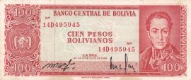 Bolívia 1962. 100 Bolivianos-UNC