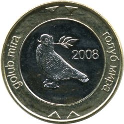 Bosznia-Hercegovina-2019-2 Marka-Bimetál-UNC-Pénzérme