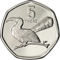 Botswana-2013-5 Theba-Nikkel bevonatú acél-UNC-Pénzérme