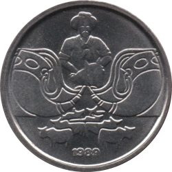 Brazília-1989-1 Centavos-Rozsdamentes Acél-UNC-Pénzérme