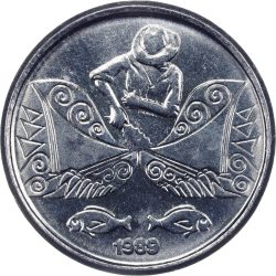 Brazília-1989-5 Centavos-Rozsdamentes Acél-UNC-Pénzérme