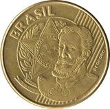 Brazília-1998-2023-25 Centavos-Bronz-Acél-VF-Pénzérme