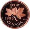 Kanada-1990-1996-1 Cent-Bronz-VF-Pénzérme