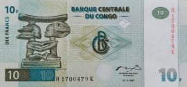 Kongó 1997. 10 Centimes-UNC