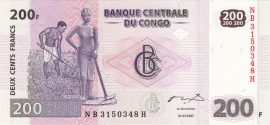 Kongó 2007-2022. 200 Francs-UNC