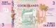 Cook-szigetek 1992. 3 Dollars-UNC