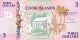 Cook-szigetek 1992. 3 Dollars-UNC