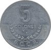 Costa Rica-2016-5 Colones-Alumínium-UNC-Pénzérme