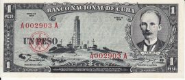 Kuba 1956. 1 Peso-UNC