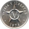 Kuba-1968-5 Centavos-Alumínium-F-Pénzérme