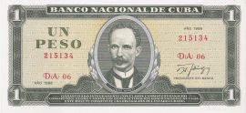 Cuba 1956. 1 Peso-UNC