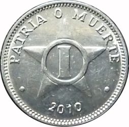 Kuba-2012-1 Centavo-Alumínium-UNC-Pénzérme