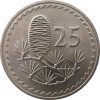 Ciprus-1977-25 Mils-Réz-Nikkel-UNC-Pénzérme