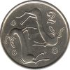 Ciprus-2004-2 Cent-Nikkel-réz-UNC-Pénzérme