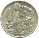 Csehszlovákia-1961-1990-1 Koruna-Alumínium-Bronz-VF-Pénzérme