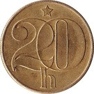 Csehszlovákia-1972-1990-20 Haleru-Nikkel-Sárgaréz-VF-Pénzérme