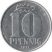 Német Demokratikus Köztársaság-1963-1990-10 Pfennig-Alumínium-VF-Pénzérme