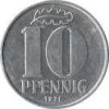   Német Demokratikus Köztársaság-1989-10 Pfennig-Aluminium-UNC-Pénzérme