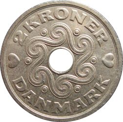 Dánia-2006-2 Krone-Réz-nikkel-UNC-Pénzérme