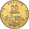 Dzsibuti-2007-20 Francs-Alumíniumbronz-UNC-Pénzérme