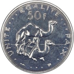 Dzsibuti-2010-50 Francs-Réz-nikkel-UNC-Pénzérme