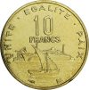 Dzsibuti-2013-10 Francs-Alumíniumbronz-UNC-Pénzérme