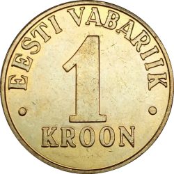 Észtország-2006-1 Krooni-Északi arany-UNC-Pénzérme