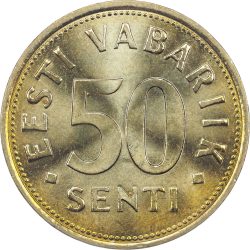 Észtország-2006-50 Senti-Alumínium-nikkel bronz-UNC-Pénzérme