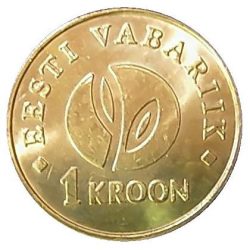 Észtország-2008-1 Krooni-Északi arany-UNC-Pénzérme