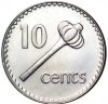 Fiji-1999-10 Cent-Nikkelezett acél-UNC-Pénzérme