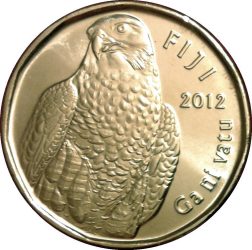 Fiji-2012-2 Dollár-Sárgaréz bevonatú acél-UNC-Pénzérme