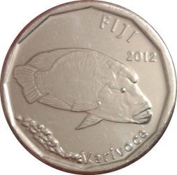 Fiji-2012-50 Cent-Nikkelezett acél-UNC-Pénzérme