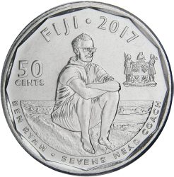Fiji-2017-50 Cent-Nikkelezett acél-UNC-Pénzérme