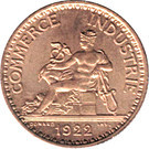 Franciaország-1920-1927-1 Franc-Réz-Aluminium-VF-Pénzérme